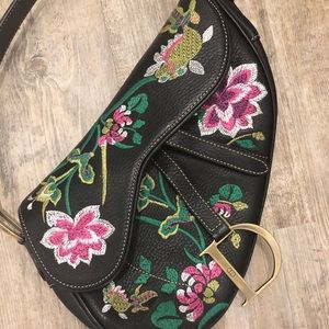 Authentic Dior leather saddle